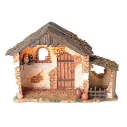 5 Inch Scale Lighted Stable by Fontanini - Figures not included