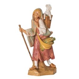 7.5 Inch Scale Miriam, Shepherdess with Lamb by Fontanini