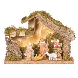 5 Inch Scale 5 Piece Nativity Stable by Fontanini