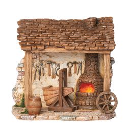 5 Inch Scale LED Lighted Blacksmith Shop by Fontanini