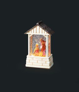 Holy Family LED Stable Mini Dome by Fontanini
