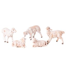 5 Inch Scale White Sheep - Set by Fontanini